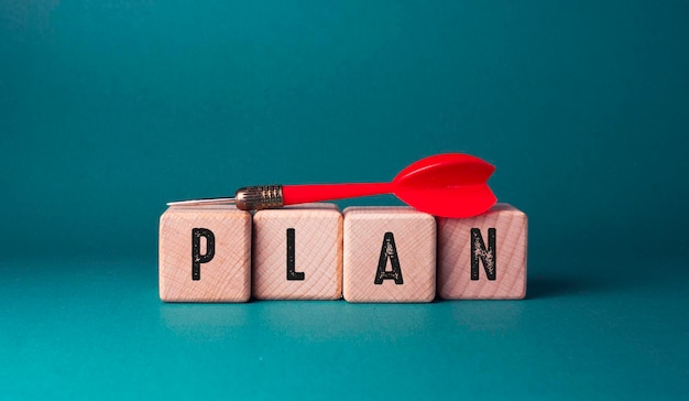 Primer plano de Plan Word, Idea de concepto de negocio
