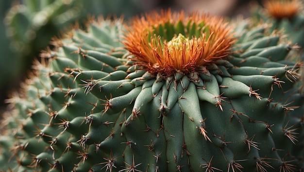 Un primer plano de una planta de cactus