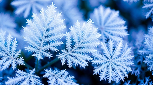 Un primer plano de una planta de copos de nieve