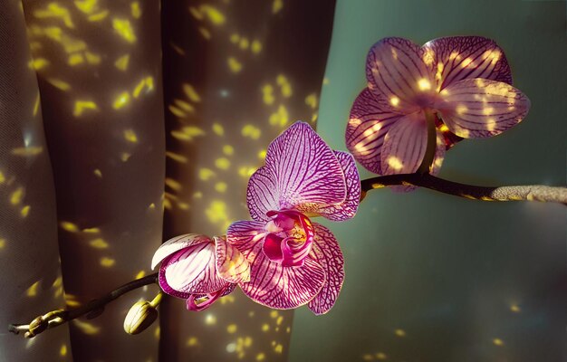 Foto primer plano de una planta con flores púrpuras