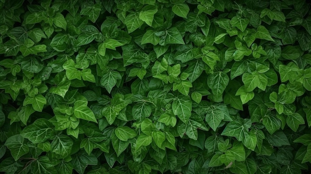 Un primer plano de una planta de hiedra verde