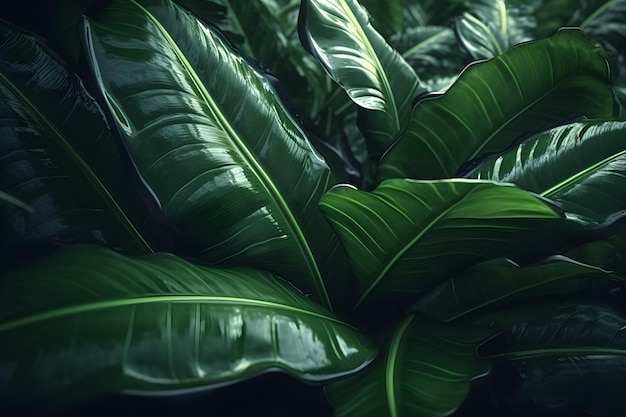 Un primer plano de una planta con hojas verdes