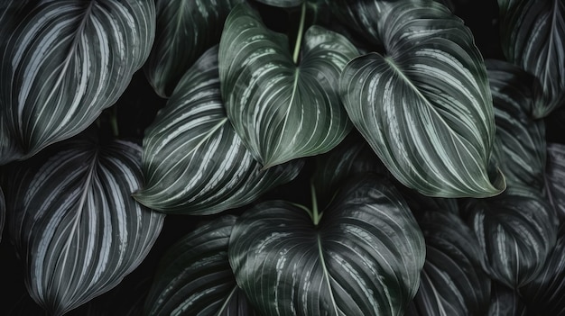 Un primer plano de una planta con hojas verdes