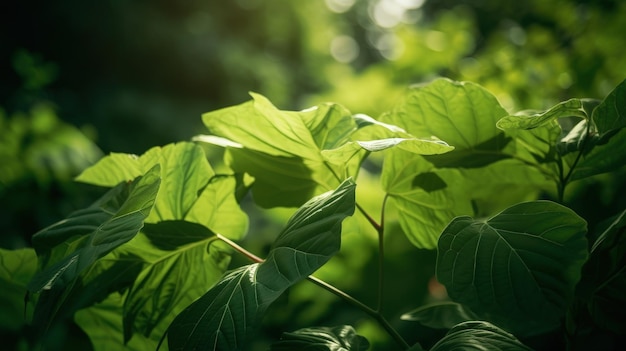 Un primer plano de una planta de hojas verdes