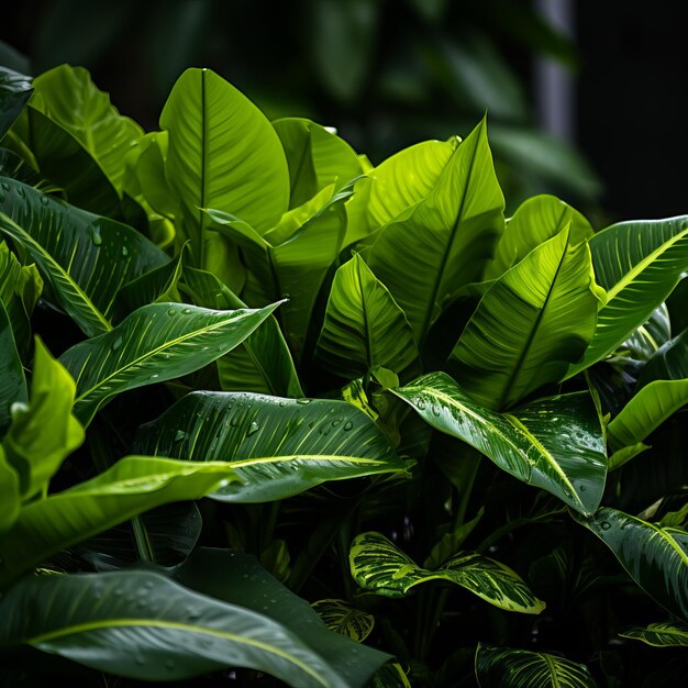 un primer plano de una planta con hojas verdes