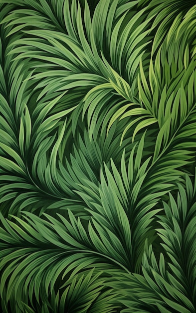 Foto un primer plano de una planta verde con hojas en él ai generativo