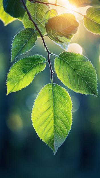 Foto un primer plano de una planta verde con hojas
