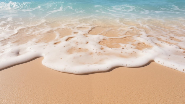 Primer plano de la playa del paraíso desvelado