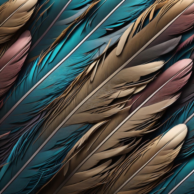 Un primer plano de una pluma de pavo real con muchos colores.