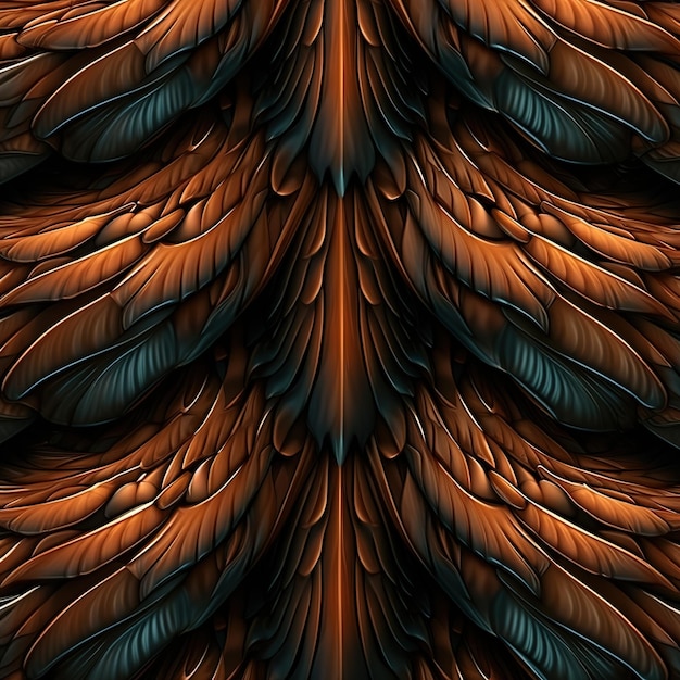 Foto un primer plano de una pluma de pavo real con un patrón de plumas