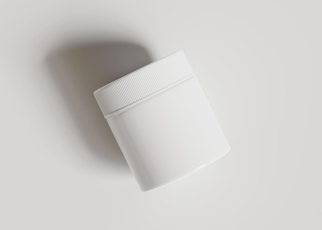 Primer plano de productos de belleza sobre un fondo blanco