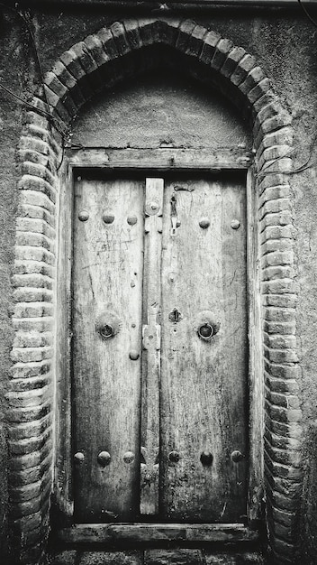Foto primer plano de una puerta cerrada