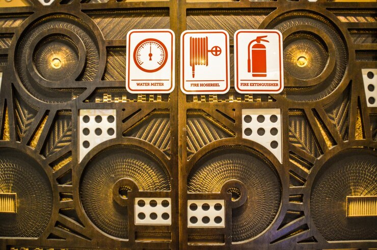 Foto primer plano de una puerta inspirada en el metal de bronce steam punk