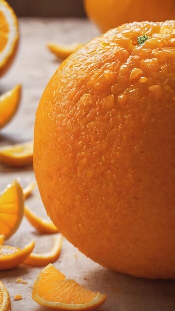 Primer plano de pulpa de naranja