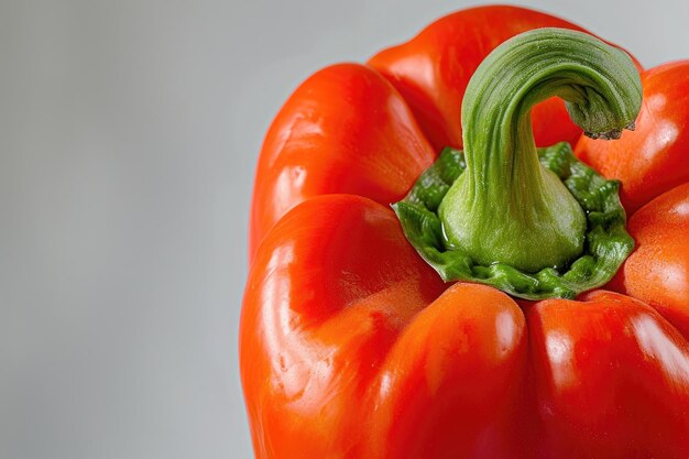 Foto un primer plano que captura los intrincados detalles de un solo pimiento dulce.