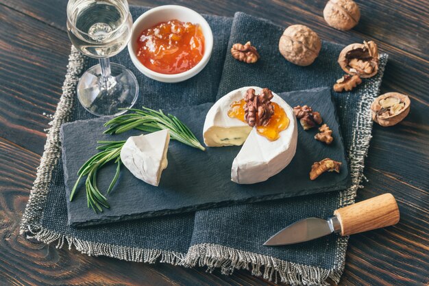 Primer plano de queso cambozola