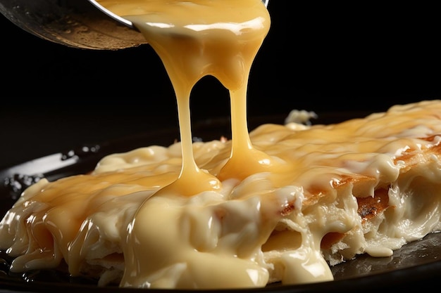 Foto primer plano de queso derretido que se extiende desde una rebanada mejor fotografía de imágenes de pizza