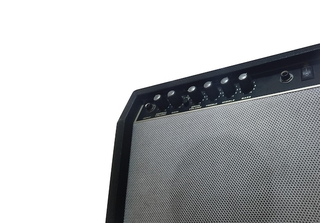 Primer plano de la radio sobre un fondo blanco