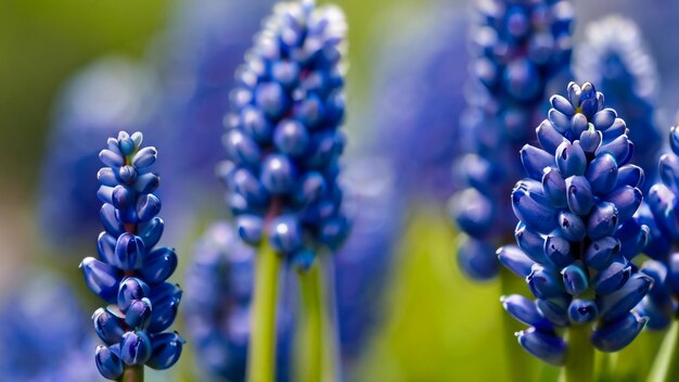 Foto un primer plano de un ramo de flores azules