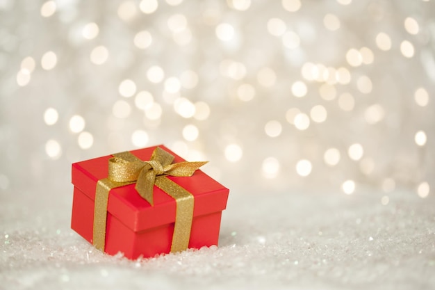 Primer plano del regalo de Navidad