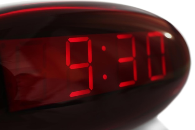 Primer plano de reloj digital