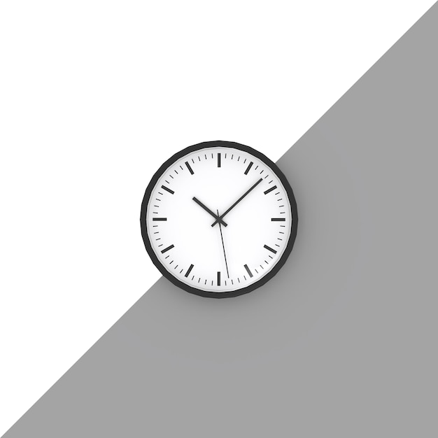 Primer plano del reloj en la pared