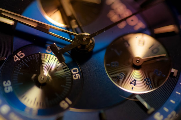 Primer plano del reloj