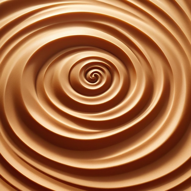 un primer plano de un remolino de chocolate helado