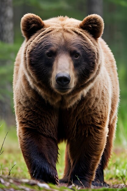 Primer plano retrato foto de oso de alta calidad.