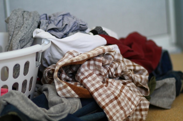Primer plano de la ropa en el hogar
