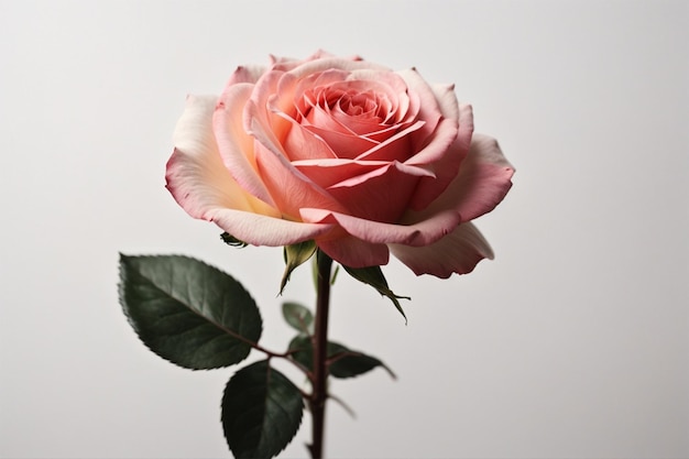 Un primer plano de una rosa en flor con pétalos delicados