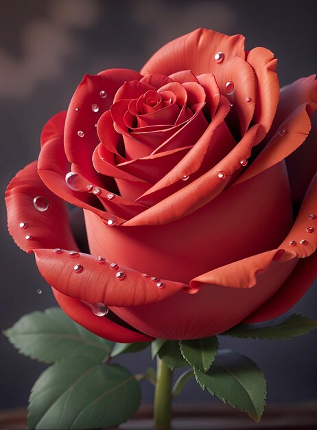 Primer plano de una rosa roja