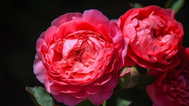 Un primer plano de una rosa rosa