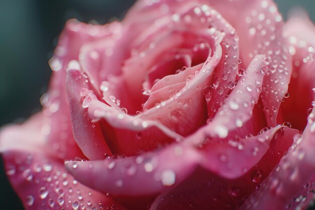 Un primer plano de una rosa rosada