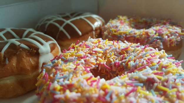 Primer plano de las rosquillas