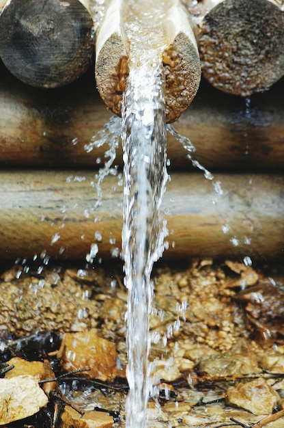 Foto primer plano de las salpicaduras de agua