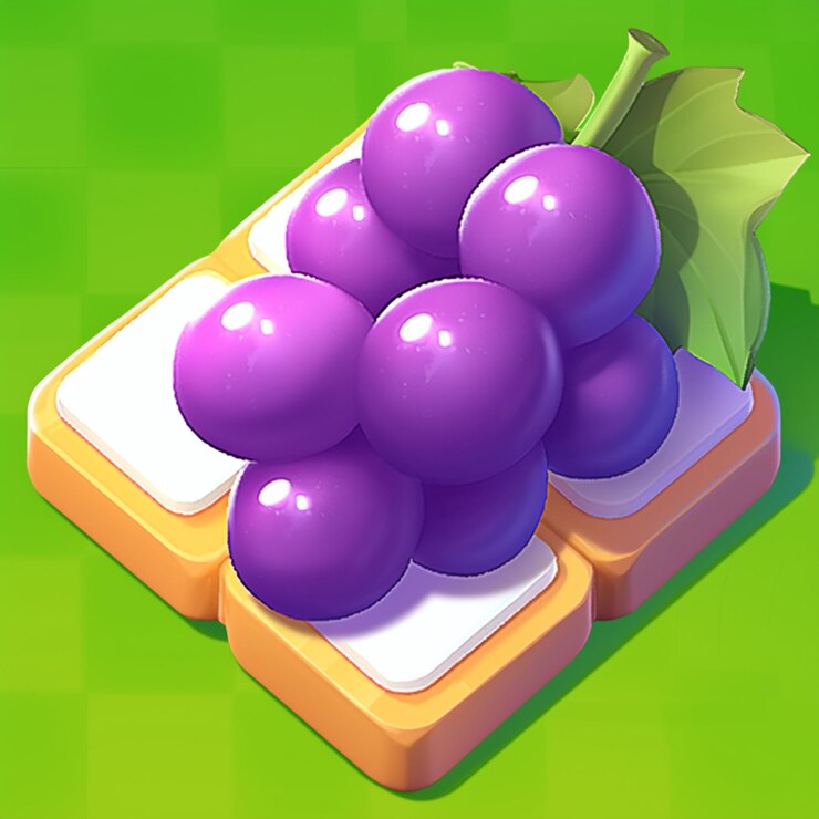 Foto un primer plano de un sándwich con uvas en un fondo verde generativo ai