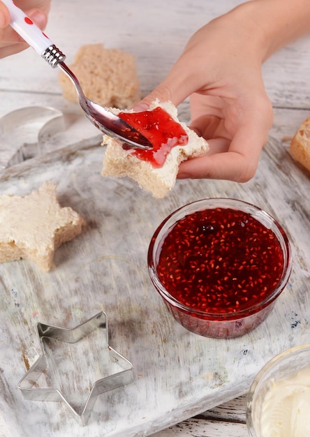 Primer plano de sándwiches de cocina