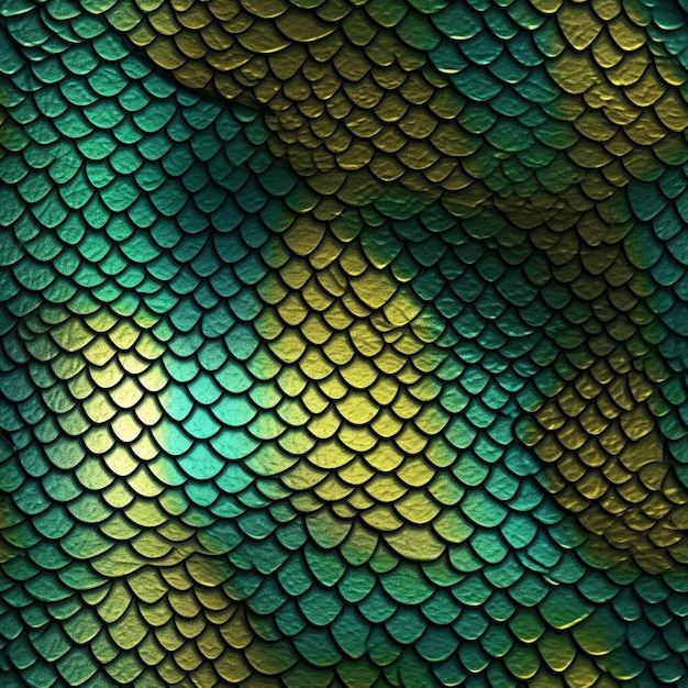 Un primer plano de una serpiente con hojas verdes y doradas en una ventana.