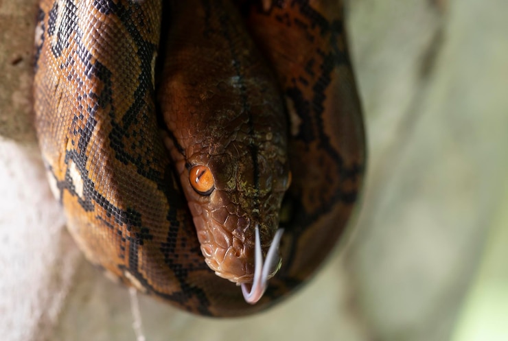 Foto primer plano de una serpiente