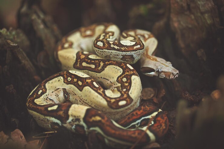 Foto primer plano de una serpiente