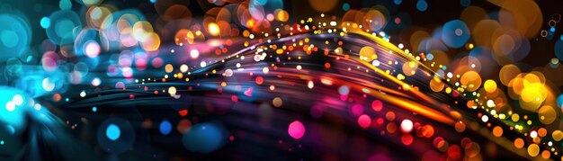 Un primer plano de una silueta colorida con patrones de ondas digitales y texturas