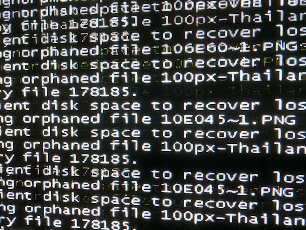 Primer plano de un software de computadora