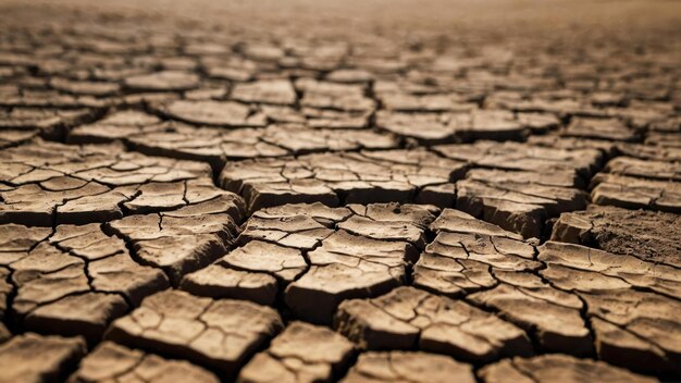 Foto un primer plano de suelo seco agrietado y agrietado por la prolongada sequía