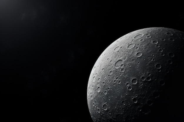 Foto un primer plano de la superficie de una luna de un exoplaneta lejano