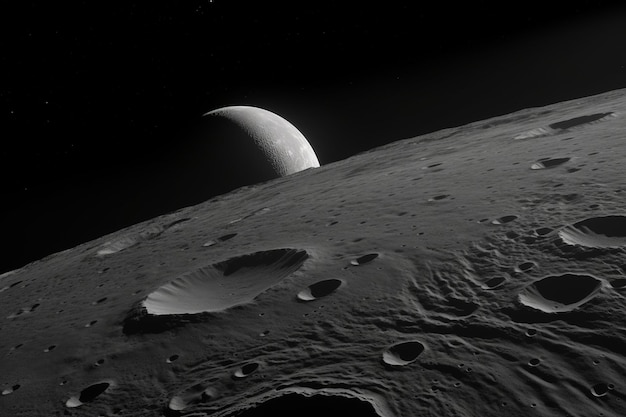 Foto un primer plano de la superficie de una luna de plutón