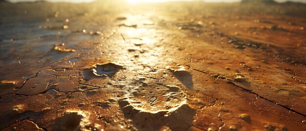 Foto primer plano de la superficie del planeta con texturas detalladas y luz solar