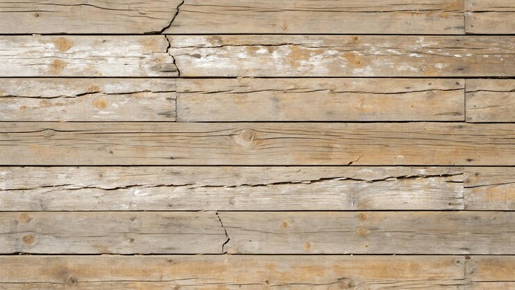 Primer plano de tablas de madera desgastadas con grietas