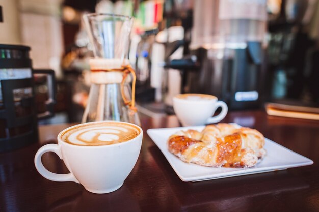 Foto primer plano de una taza de café