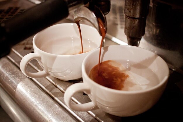 Foto primer plano de una taza de café